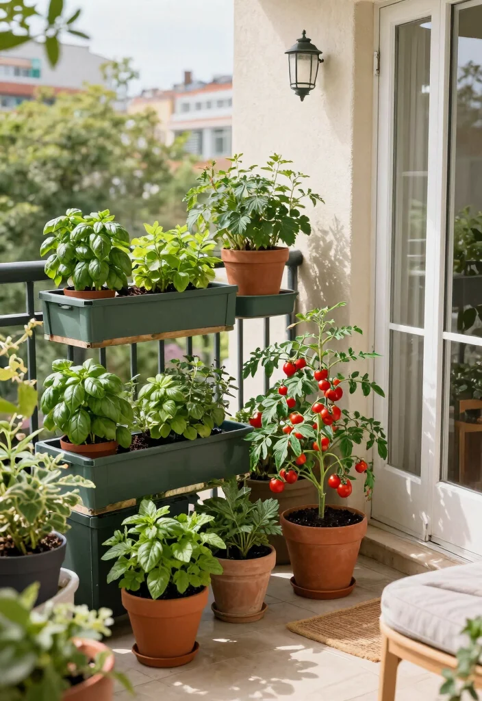 14 French Doors Patio Ideas That Let in Light Without Losing Privacy - 13. Herb and Vegetable Garden 1