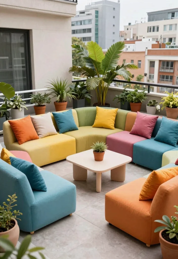 14 French Doors Patio Ideas That Let in Light Without Losing Privacy - 8. Modular Furniture 1