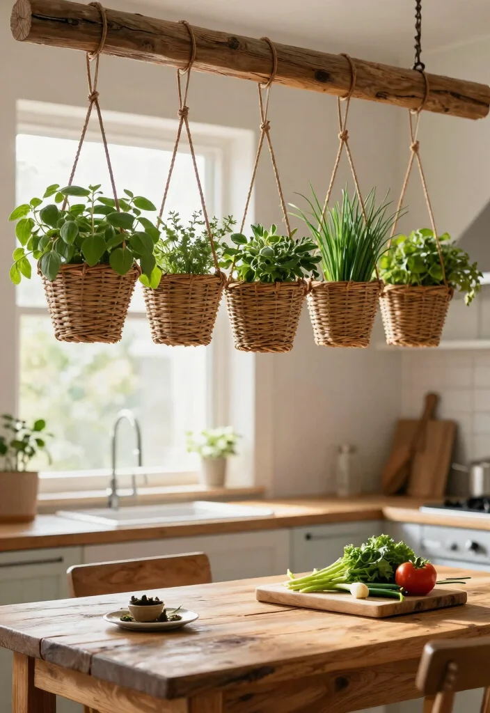 14 Herb Planter Ideas for Small Spaces and Tight Windowsills - 3. Hanging Herb Baskets 1