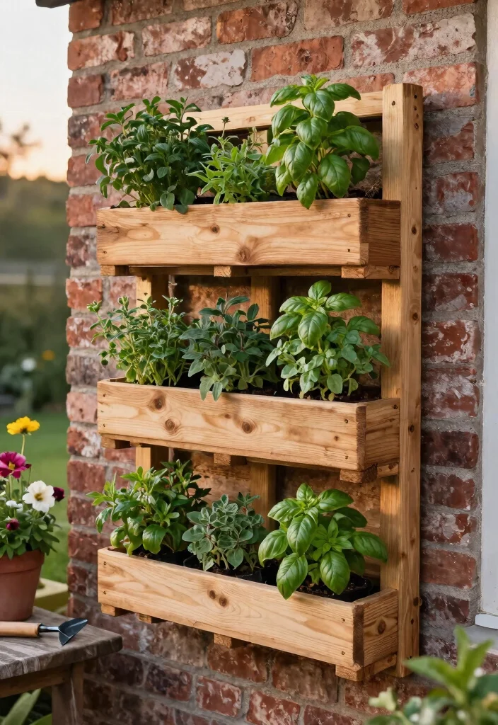 14 Herb Planter Ideas for Small Spaces and Tight Windowsills - 8. DIY Pallet Planter 1