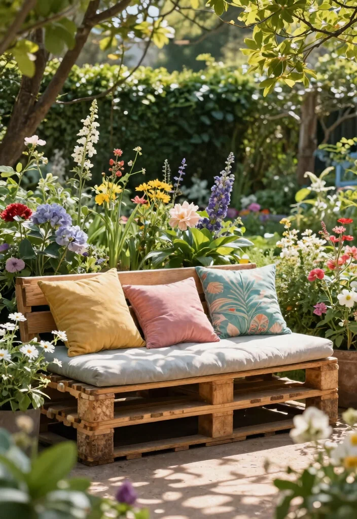 14 Pallet Patio Furniture Ideas That Actually Hold Up Outdoors - 10. Pallet Garden Bench 1