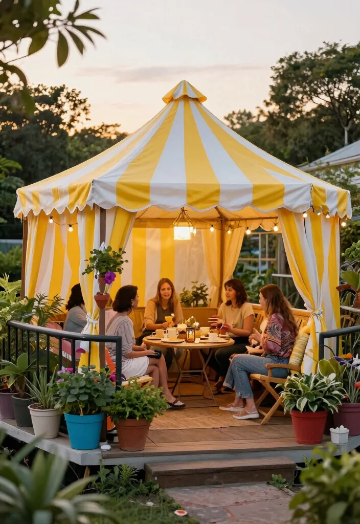 14 Patio Sun Shades for Small Spaces That Actually Block Heat - 11. Garden Party Tents for Social Gatherings 1
