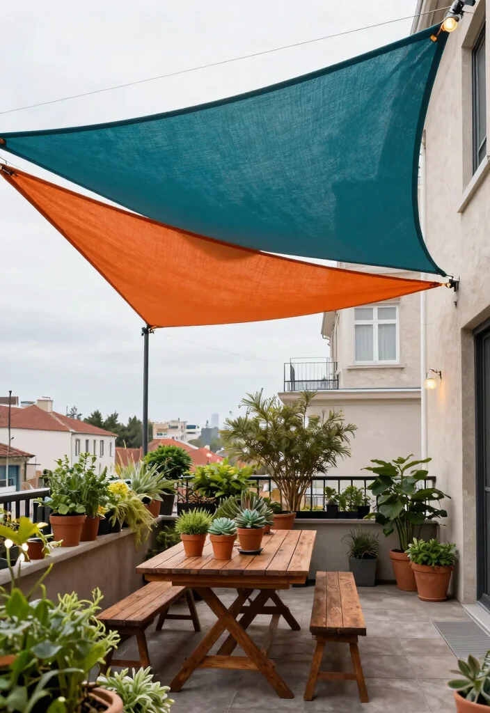14 Patio Sun Shades for Small Spaces That Actually Block Heat - 2. Shade Sails for a Chic Touch 1