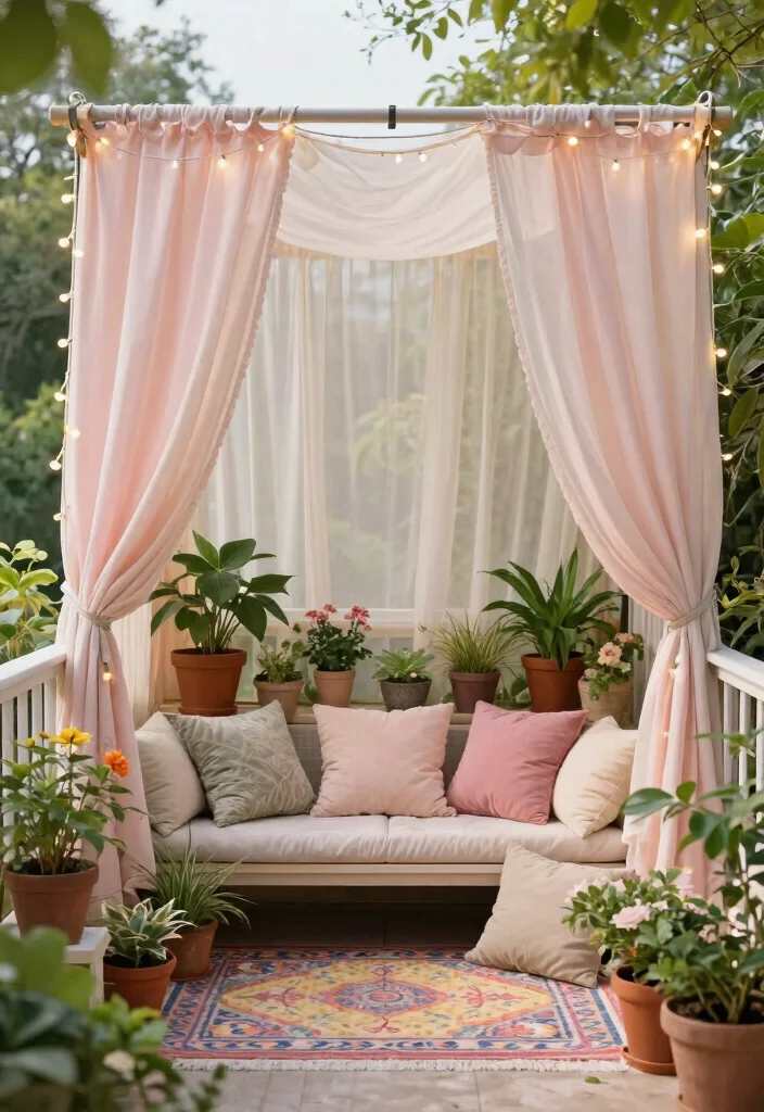 14 Patio Sun Shades for Small Spaces That Actually Block Heat - 6. Fabric Canopies for a Soft Touch 1