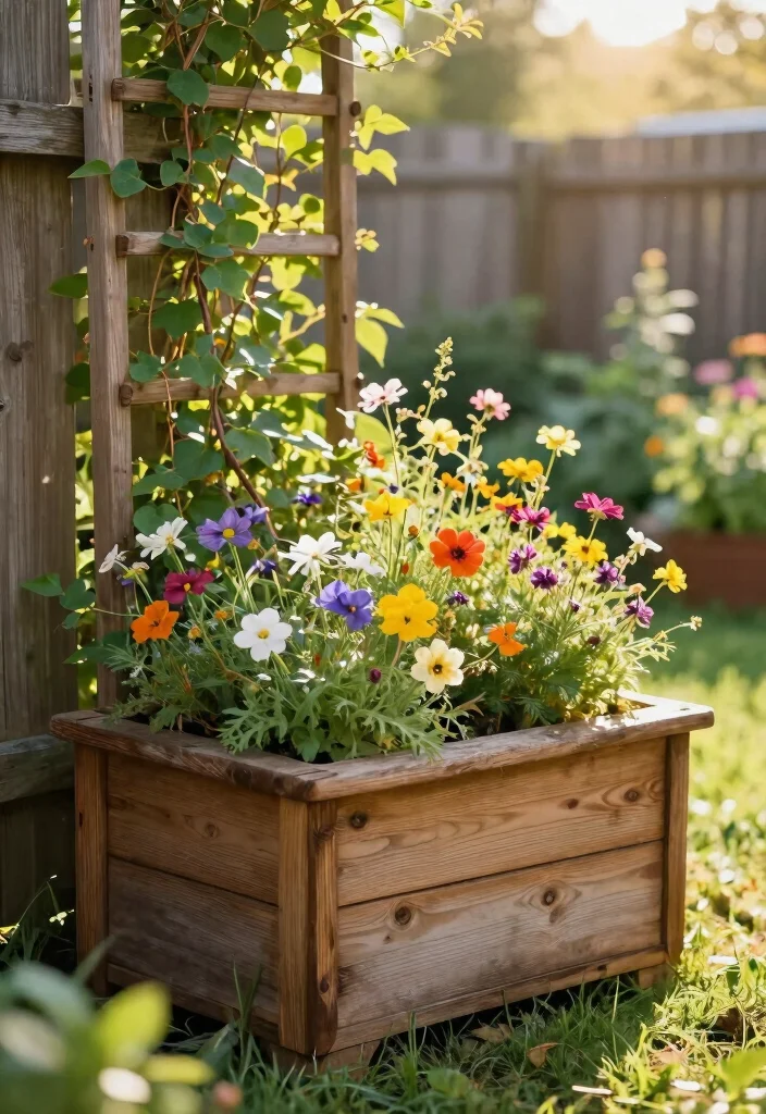 14 Tall Planter Box Ideas That Hide Bare Foundations and Utility Boxes - 1. Rustic Wooden Charm 1
