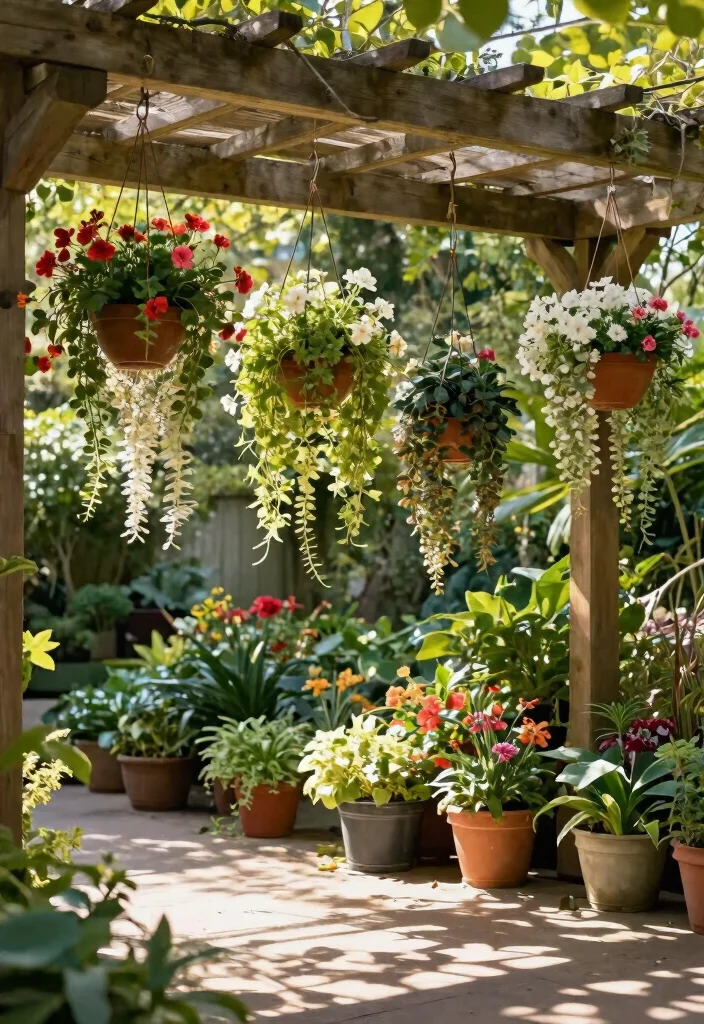 14 Tall Planter Box Ideas That Hide Bare Foundations and Utility Boxes - 11. Hanging Planters 1