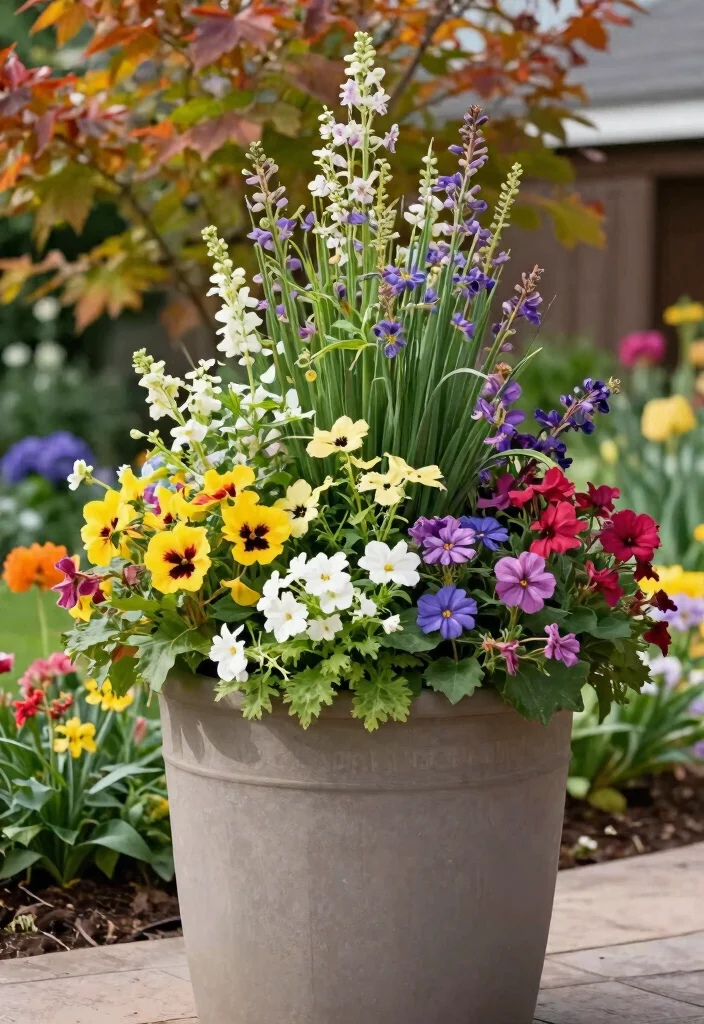 14 Tall Planter Box Ideas That Hide Bare Foundations and Utility Boxes - 14. Seasonal Planter Rotations 1
