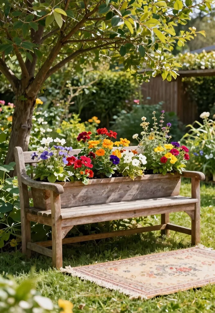 14 Tall Planter Box Ideas That Hide Bare Foundations and Utility Boxes - 8. Garden Bench Planters 1