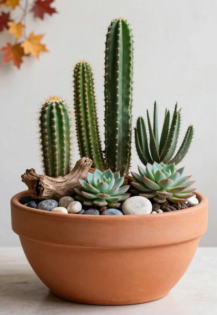 15 Fall Planter Ideas That Last Through Frost Without Replanting - 8. Cacti and Succulents 1