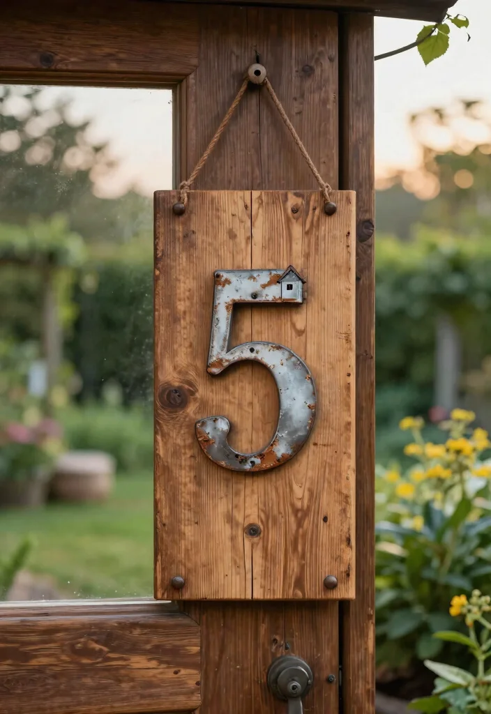 15 Farmhouse Front Door Ideas That Boost Curb Appeal on a Budget - 10. Creative Door Numbers 1