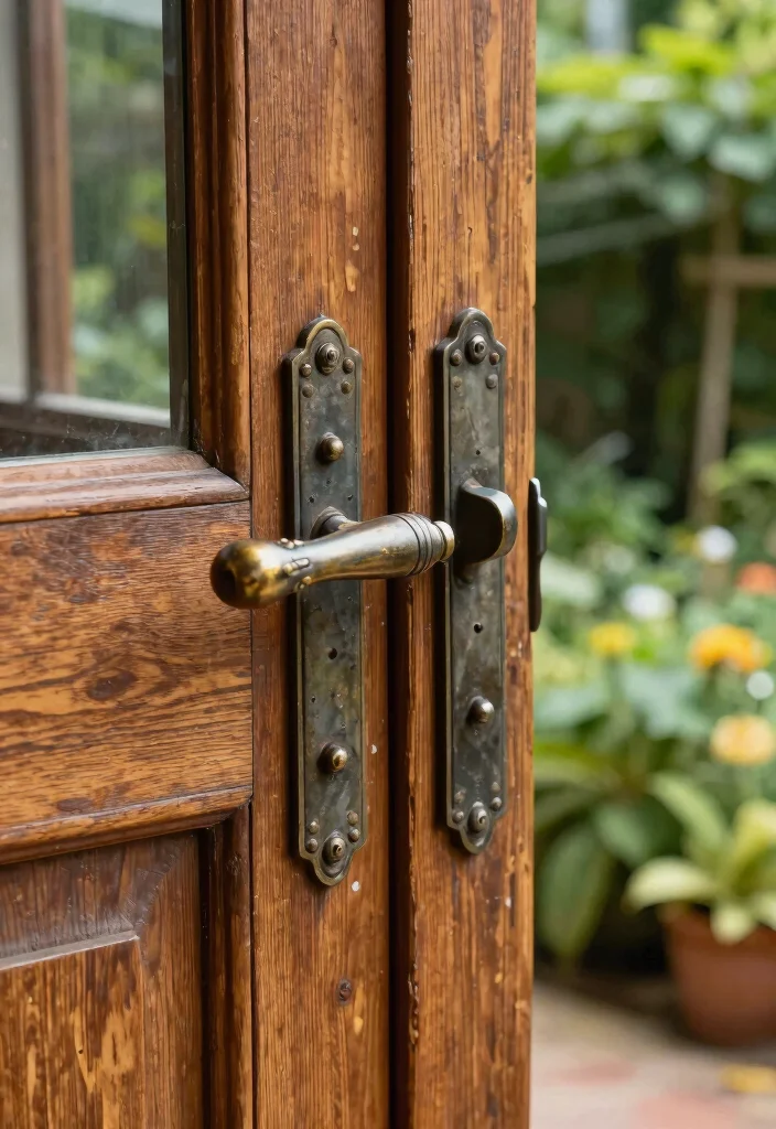 15 Farmhouse Front Door Ideas That Boost Curb Appeal on a Budget - 13. Unique Door Hardware 1