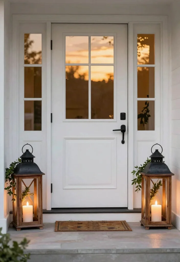 15 Farmhouse Front Door Ideas That Boost Curb Appeal on a Budget - 5. Lantern Love 1