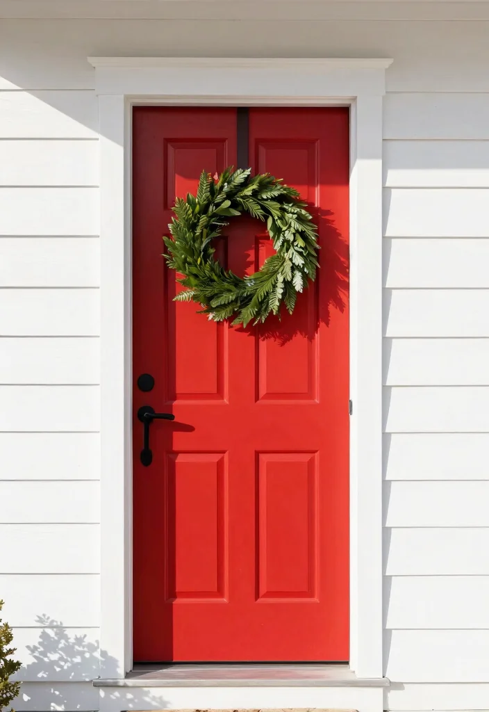 15 Farmhouse Front Door Ideas That Boost Curb Appeal on a Budget - 6. Bold Color Choices 1