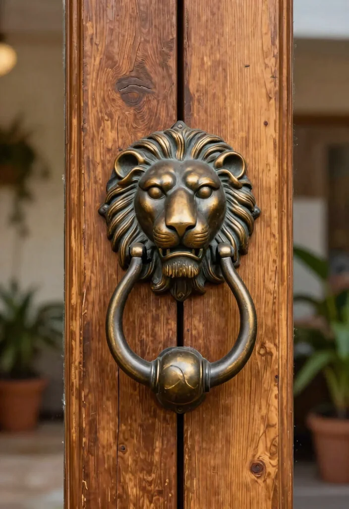 15 Farmhouse Front Door Ideas That Boost Curb Appeal on a Budget - 7. Vintage Door Knockers 1