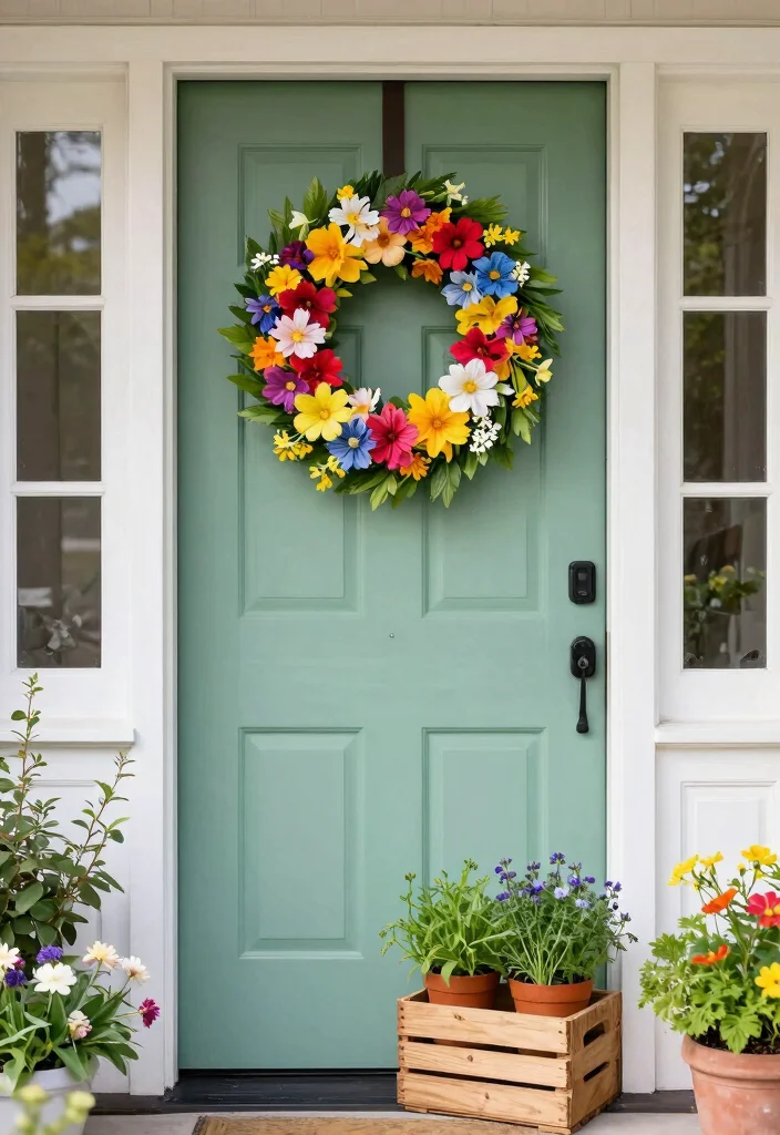 15 Farmhouse Front Door Ideas That Boost Curb Appeal on a Budget - 8. Seasonal Decor Swaps 1