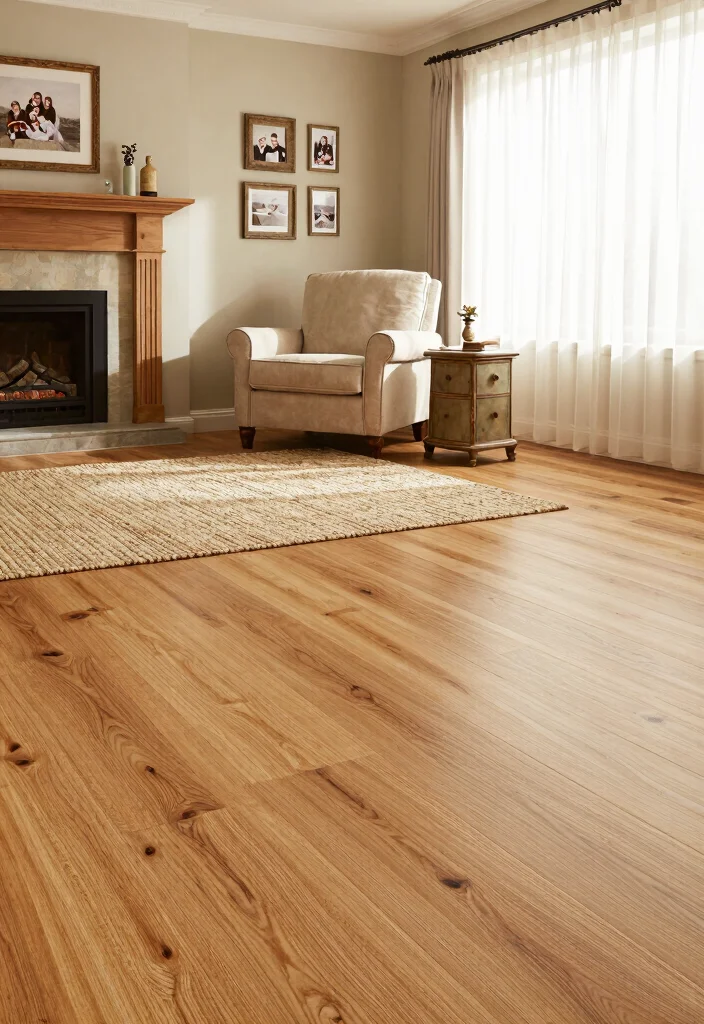 15 Farmhouse Vinyl Plank Flooring Ideas That Look Like Real Wood - 1. Classic Oak Finish 1
