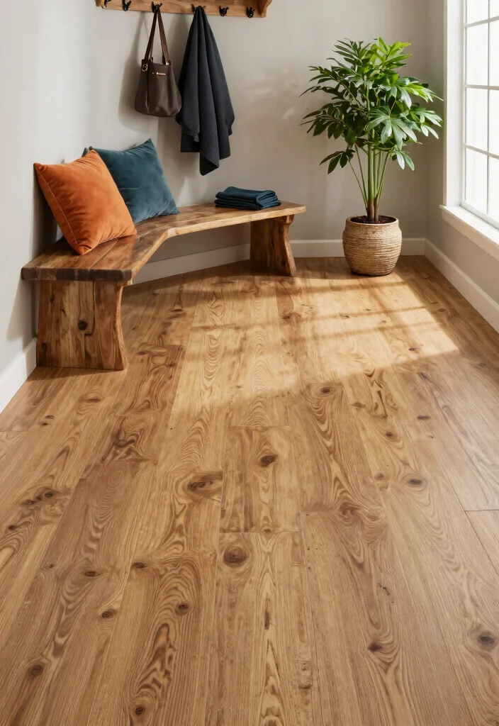 15 Farmhouse Vinyl Plank Flooring Ideas That Look Like Real Wood - 5. Hand-Scraped Look 1