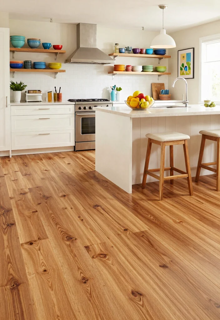 15 Farmhouse Vinyl Plank Flooring Ideas That Look Like Real Wood - 8. Natural Hickory 1