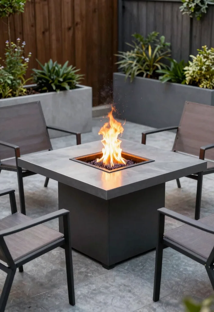 15 Fire Pit Backyard Ideas for Small Yards and Tight Budgets - 6. Fire Pit Table for Small Spaces 1