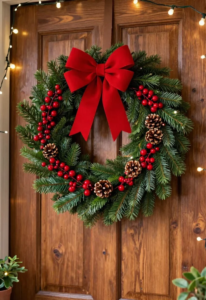 15 Simple Outdoor Christmas Decor Ideas That Set Up in Minutes - 3. Seasonal Wreaths 1