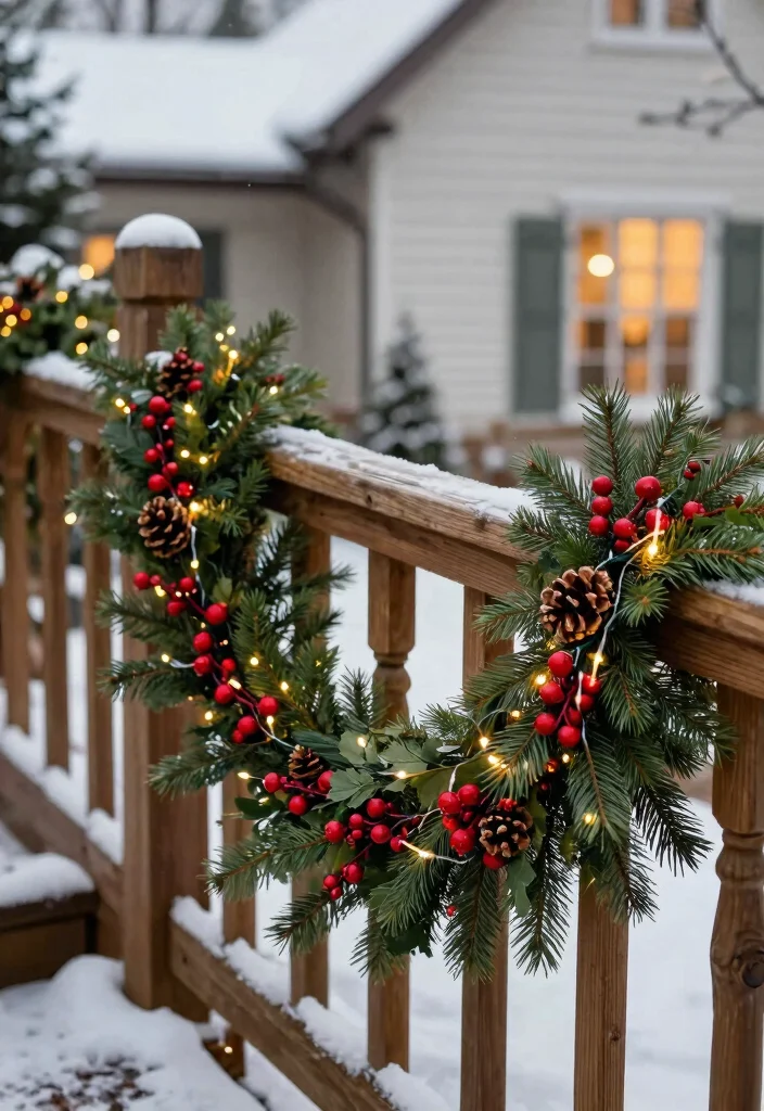 15 Simple Outdoor Christmas Decor Ideas That Set Up in Minutes - 7. Garlands and Swags 1