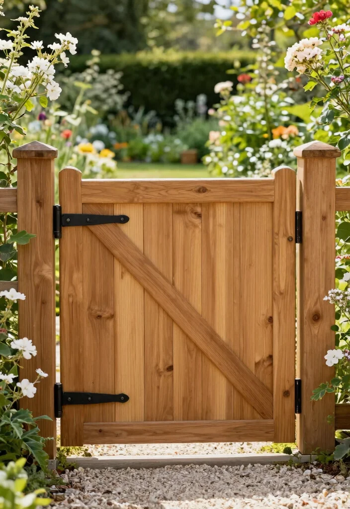 15 Wood Fence Gate Ideas That Stay Square and Don't Sag Over Time - 1. Classic Double-Hinged Gate 1
