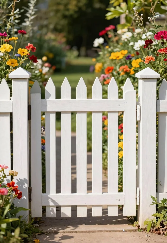 15 Wood Fence Gate Ideas That Stay Square and Don't Sag Over Time - 7. Traditional Picket Gate 1