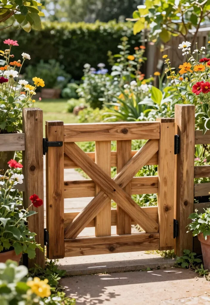 15 Wood Fence Gate Ideas That Stay Square and Don't Sag Over Time - 9. DIY Pallet Gate 1
