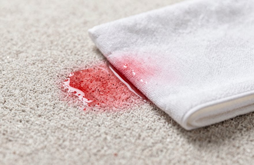 5 Ways to Remove Red Stains From Carpet in 7 Easy Steps 1 blot blot blot stain stops spreading