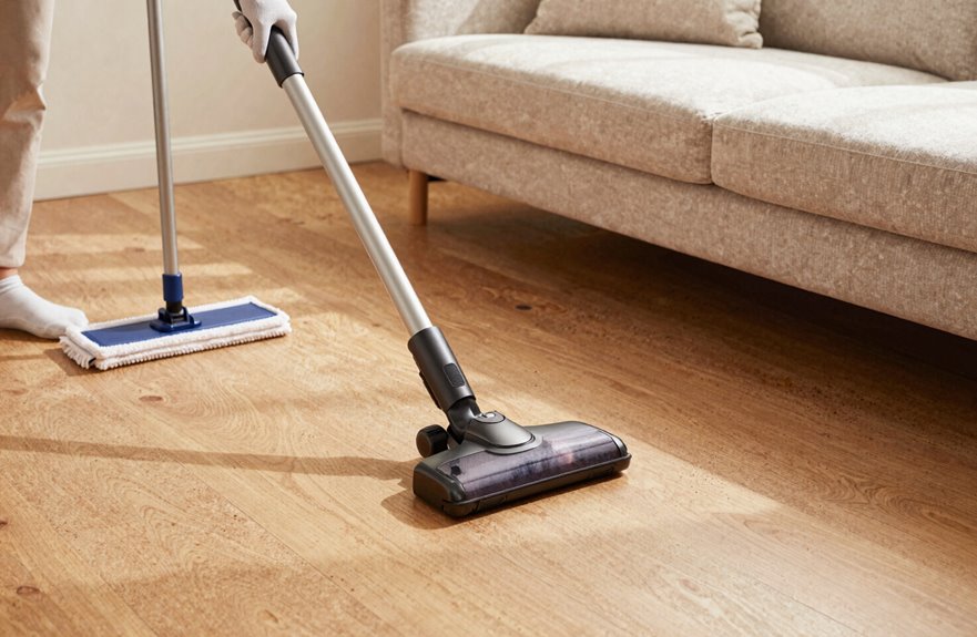 daily sweeping protects cork floors