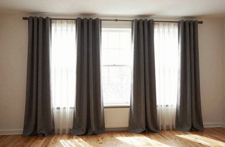 extend beyond baseboard heater sides
