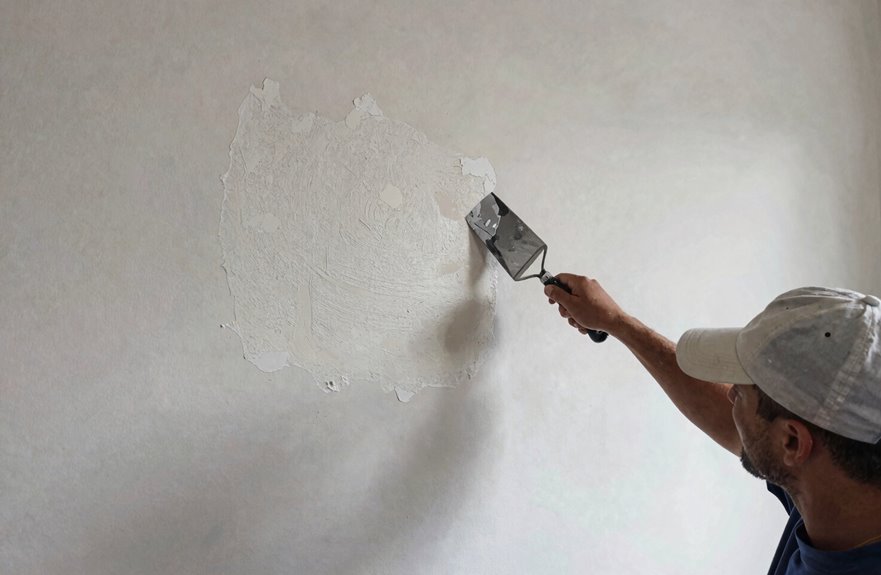 How to Remove Texture Paint From Walls In 5 Steps 5 filling gouges priming for smooth finish