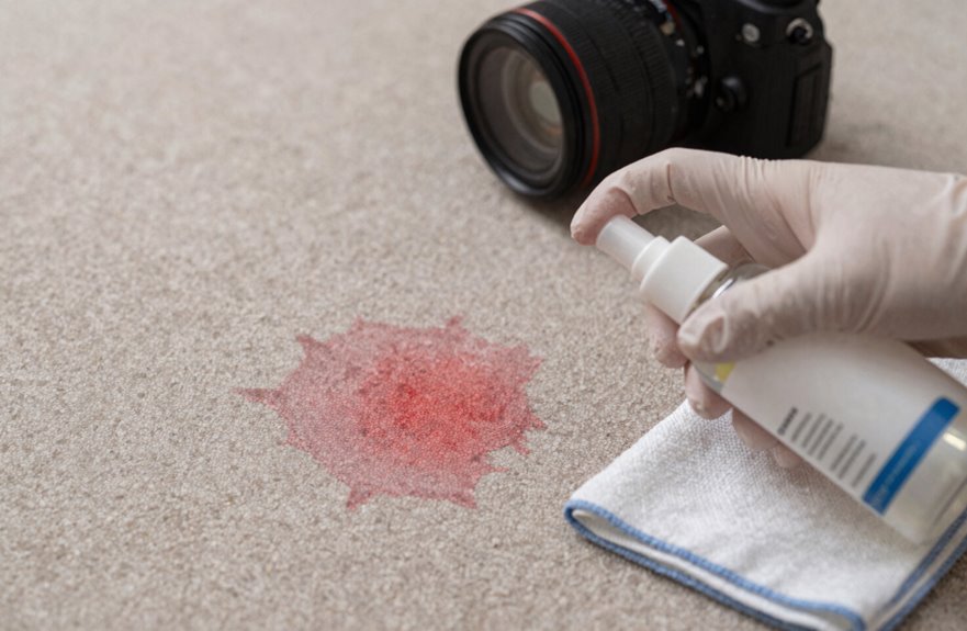 5 Ways to Remove Red Stains From Carpet in 7 Easy Steps 4 hydrogen peroxide removes old red stains