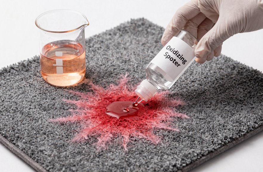 5 Ways to Remove Red Stains From Carpet in 7 Easy Steps 5 oxidizing spotter conquers red dye