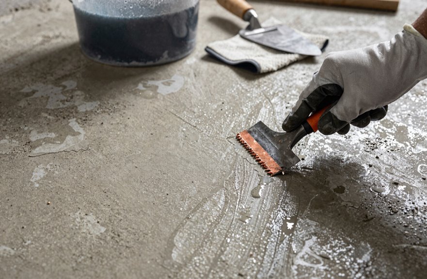 7 Steps to Get Paint Off Cement Floors 5 scrape blot strip test samples