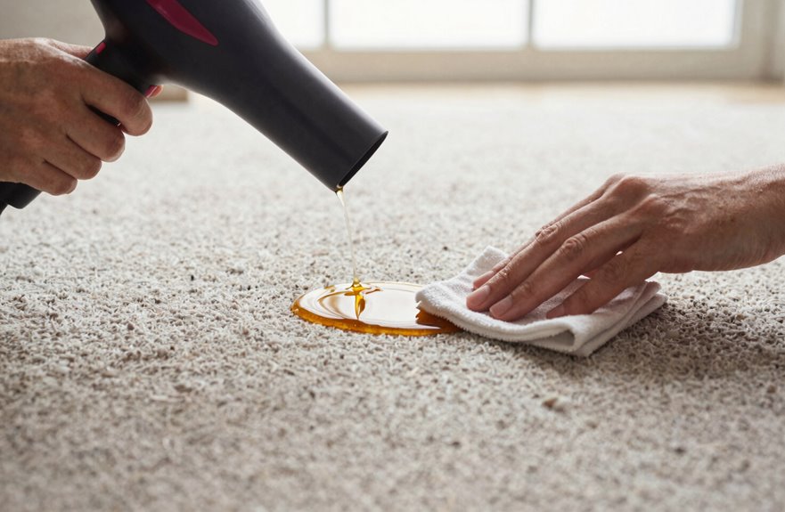 7 Steps to Get Dried Glue Out of Carpet 1 soften dried glue with heat