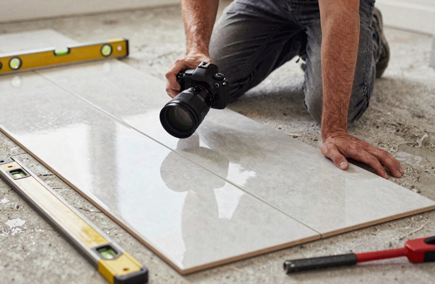test vinyl before tiling trial