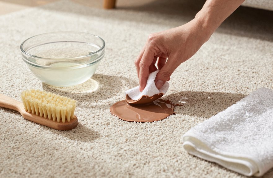 vinegar neutralizes chocolate milk odor