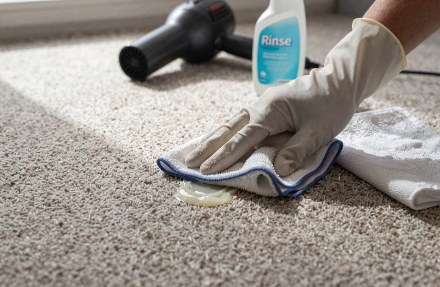 7 Steps to Get Dried Glue Out of Carpet 5 warm water loosens adhesive fibers